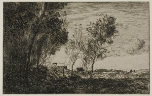 In the Dunes: Souvenir of the Woods of the Hague by Jean Baptiste Camille Corot
