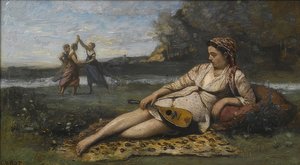 Young Women from Sparta by Jean Baptiste Camille Corot