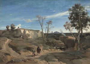 La Cervara, the Roman Campagna, c.1830-1831 by Jean Baptiste Camille Corot