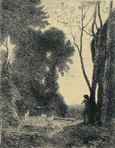 The Little Shepherd, 2nd Plate by Jean Baptiste Camille Corot