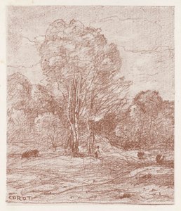 The Cow Pasture by Jean Baptiste Camille Corot