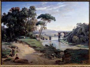 Narni Bridge Near Rome by Jean Baptiste Camille Corot