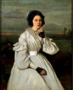 Portrait of Louise Claire Sennegon, Future Madame Charmois by Jean Baptiste Camille Corot