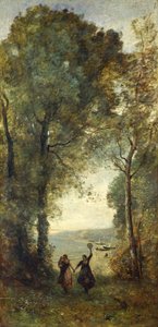 Reminiscence of the Beach of Naples by Jean Baptiste Camille Corot