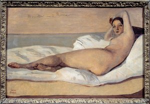 Roman Odalisque: Marietta by Jean Baptiste Camille Corot