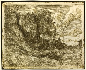 Souvenir of Ostia by Jean Baptiste Camille Corot