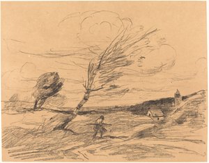 The Gust of Wind, 1871 by Jean Baptiste Camille Corot
