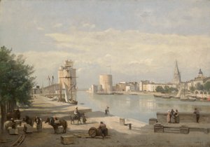 The Harbor of La Rochelle by Jean Baptiste Camille Corot