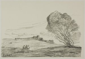 The Isolated Fort by Jean Baptiste Camille Corot