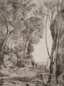 The Little Shepherd, original impression 1855, printed in 1921 by Jean Baptiste Camille Corot