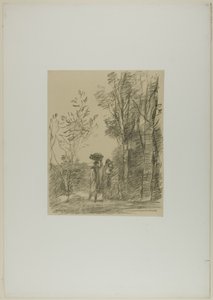 The Meeting in the Woods by Jean Baptiste Camille Corot