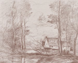 The Mill at Cuincy, Near Douai by Jean Baptiste Camille Corot