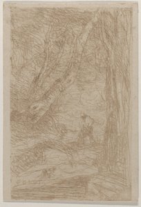 The Woodcutter of Rembrandt by Jean Baptiste Camille Corot