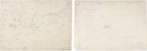View of Marino (recto); Sketch for a Landscape (verso)