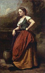 Young Woman at the Well by Jean Baptiste Camille Corot