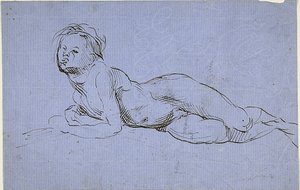 Young Boy Reclining by Jean Baptiste Carpeaux