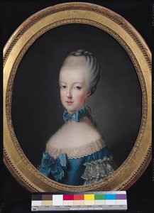Portrait of Marie-Antoinette de Habsbourg-Lorraine (1750-93) after the painting by Joseph Ducreux, 1770