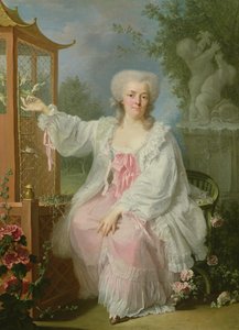 Portrait of a Lady by a Pagoda by Jean Baptiste Charpentier