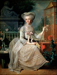 Young Lady at a Cage, 1784 by Jean Baptiste Charpentier the Elder