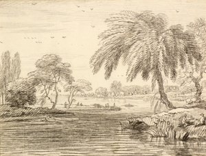 Landscape by Jean Baptiste Claude Chatelain