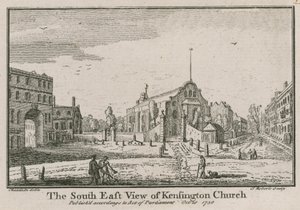 The South East View of Kensington Church by Jean Baptiste Claude Chatelain