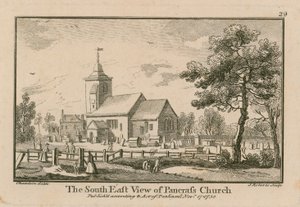 The South East View of St Pancras Church, London by Jean Baptiste Claude Chatelain