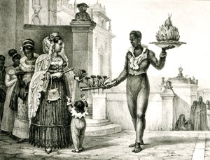 Flower Seller Outside a Church Door, from 