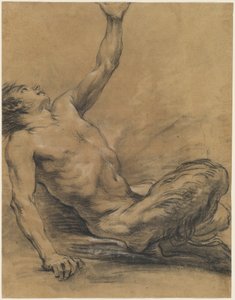 Seated Satyr Leaning Backward (recto)