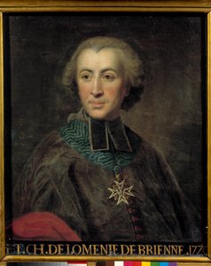 Portrait of Etienne Charles de Lomenie de Brienne, Head of the Council of Finance by Jean Baptiste Despax