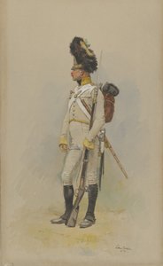 A Standing Grenadier of the Municipal Guard by Jean Baptiste Edouard Detaille