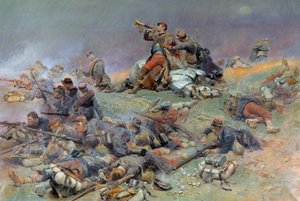 Death of Commander Berbegier at the Battle of Saint-Privat by Jean Baptiste Edouard Detaille