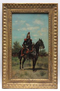 Mounted Dragoon Officer by Jean Baptiste Edouard Detaille