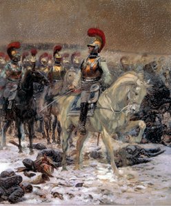 Russian Campaign of 1812: Before the Charge, the Carabiniers at Winkowo by Jean Baptiste Edouard Detaille