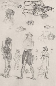 Sheet of Sketches, 1868 by Jean Baptiste Edouard Detaille