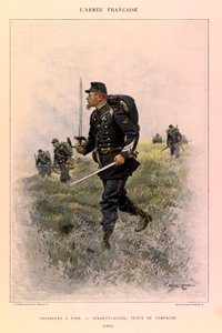 Types and Uniforms of the French Army by Captain Jules Richard, Illustrated by Edouard Detaille: Foot Hunters: Sergeant Major in Field Dress in 1885, Private Collection