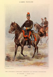 Types and Uniforms of the French Army by Captain Jules Richard, Illustrated by Edouard Detaille: Chief of Artillery Squadron Commanding the Divisional Cavalry Batteries in Large Dress in 1887, Private Collection