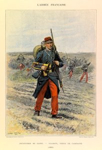 Types and Uniforms of the French Army: Line Infantry; Bugler in Field Dress in 1885