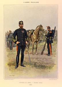 Captain of the Genie in great outfit in 1887 (Types and uniforms of the French Armee)