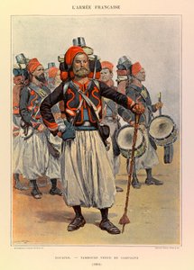 Types and Uniforms of the French Army: Zouaves: Drum in Country Dress in 1886