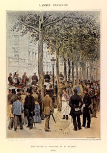 Types and uniforms of the French Army of Captain Jules Richard, illustrated by Edouard Detaille (1848-1912): Staff of the Minister of War in 1884, Private Collection