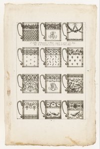 Designs for Chocolate Cups, Plate 1 from 1st Cahier d