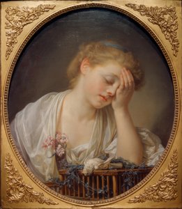 The Young Girl Mourning Her Dead Bird