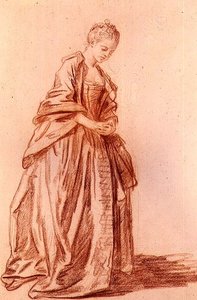Draped Female Figure by Jean Baptiste Greuze