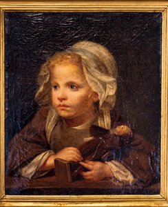 Girl with Capuchin by Jean Baptiste Greuze