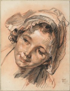 Head of Smiling Girl by Jean Baptiste Greuze