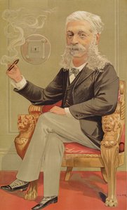 Baron Alphonse de Rothschild, Illustration from Vanity Fair by Jean Baptiste Guth