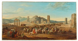 Two Caravans at the Entrance to the Valley Leading to Palmyra
