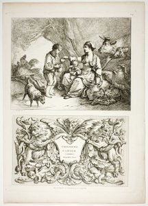Plate Thirteen of 38 from Oeuvres de J. B. Huet by Jean Baptiste Huet