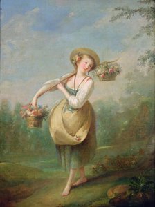 The Flower Girl by Jean Baptiste Huet