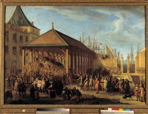 Jean-Baptiste Colbert and Louis-Victor de Rochechouart Visiting the Galere Reale by Jean Baptiste I de La Rose